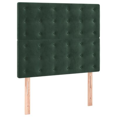 vidaXL Box spring postel s matrací tmavě zelená 90x190 cm samet