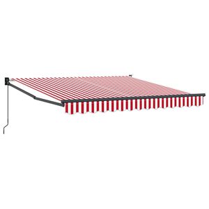 vidaXL Stahovac&iacute; mark&yacute;za Červen&aacute; a B&iacute;l&aacute; 350 x 250 cm
