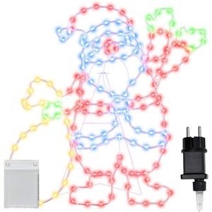 vidaXL Světlo Santa Claus V&iacute;cebarevn&yacute; 58.5 x 60 x 1.3 cm Železo
