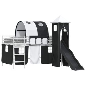 vidaXL B&iacute;l&aacute; a čern&aacute; 107 x 200 cm