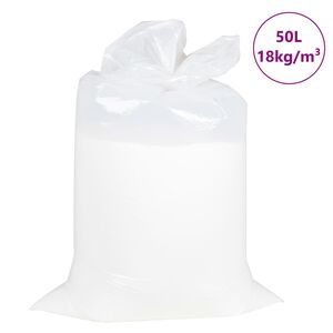 vidaXL N&aacute;plň do sedac&iacute;ho vaku EPS 50 l b&iacute;l&aacute; 18 kg/m&sup3;