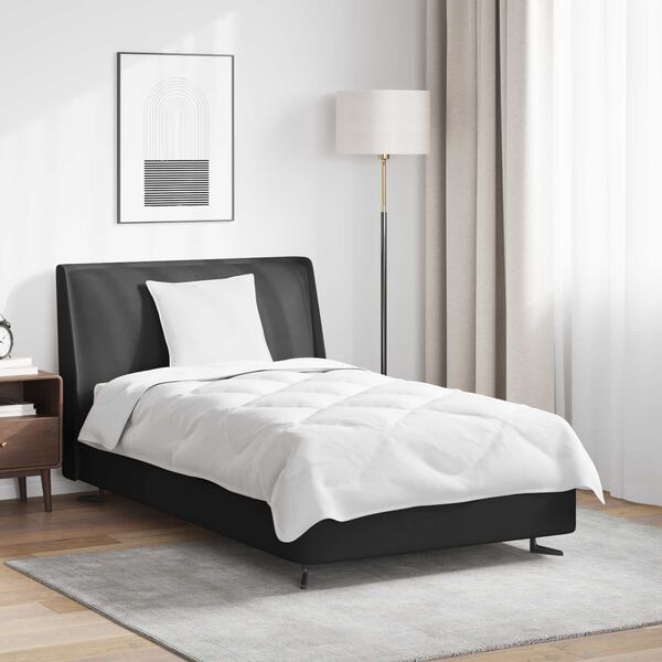 vidaXL Přikr&yacute;vka s pol&scaron;t&aacute;řem 2 pcs B&iacute;l&aacute; Mikrovl&aacute;kno