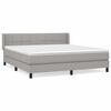 vidaXL Box spring postel s matrac&iacute; světle &scaron;ed&aacute; 160 x 200 cm textil