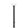 vidaXL Sloupkov&eacute; sv&iacute;tidlo se senzorem a z&aacute;suvkou 120 cm čern&eacute; IP44