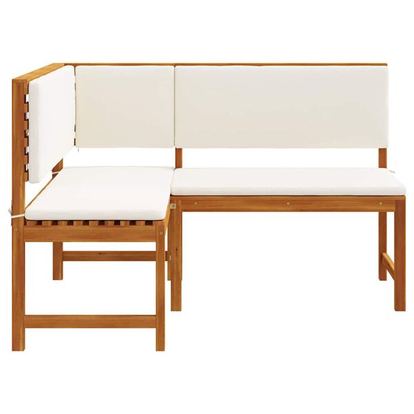 vidaXL Zahradní rohová lavice Hnědá 140 x 100 x 91cm