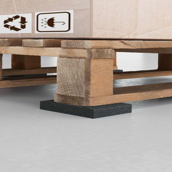 vidaXL Gumov&aacute; podložka Čern&aacute; Guma