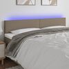 vidaXL Čelo postele s LED taupe 200x5x78/88 cm textil