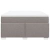 vidaXL Box spring postel s matrac&iacute; taupe 160x200 cm textil