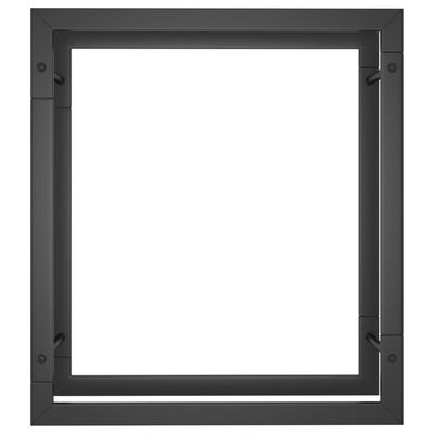 vidaXL Stojan na palivové dřevo matný černý 50 x 28 x 56 cm ocel