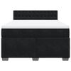 vidaXL Box spring postel s matrac&iacute; čern&aacute; 140x200 cm samet