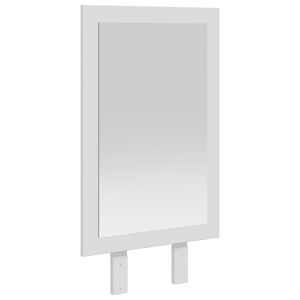 vidaxl Zrcadlo FAUSKE B&iacute;l&aacute; 43 x 3,5 x 77 cm Obd&eacute;ln&iacute;kov&yacute;