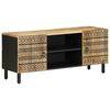 vidaXL TV skř&iacute;ňka čern&aacute; 105 x 33,5 x 46 cm masivn&iacute; hrub&yacute; mangovn&iacute;k