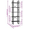 vidaXL Knihovna s 5 policemi čern&aacute; 60 x 30 x 175 cm kompozitn&iacute; dřevo