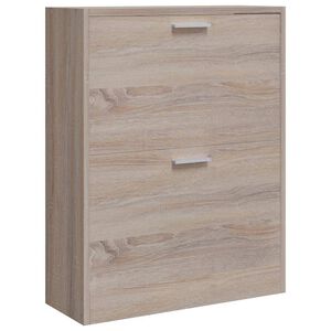 Dřevěn&yacute; botn&iacute;k se 2 přihr&aacute;dkami vzhled dubu