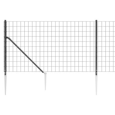 vidaXL Drátěný plot s kotevními hroty antracitový 1 x 10 m