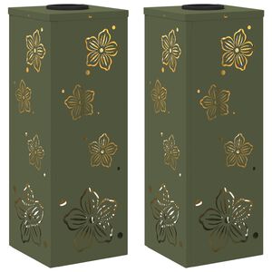 vidaXL Sol&aacute;rn&iacute; LED Cestovn&iacute; Světlo 2 pcs Olivově zelen&aacute;