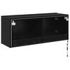 vidaXL TV wall cabinet Čern&yacute; dub 100 x 35 x 41 cm kompozitn&iacute; dřevo