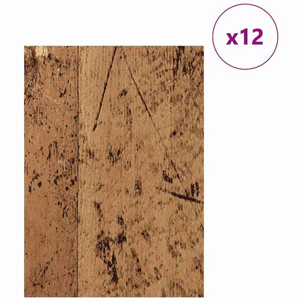 vidaXL Dekorační panely 12 pcs Staré dřevo 30 x 42 x 0.3 cm