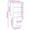 vidaXL Skř&iacute;ň highboard betonově &scaron;ed&aacute; 70 x 35 x 180 cm kompozitn&iacute; dřevo
