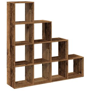 vidaXL Knihovna/děl&iacute;c&iacute; stěna 4patrov&aacute; old wood 131,5x29x131,5 cm