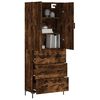 vidaXL Skř&iacute;ň highboard kouřov&yacute; dub 69,5 x 34 x 180 cm kompozitn&iacute; dřevo