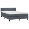 vidaXL Box spring postel s matrac&iacute; tmavě &scaron;ed&aacute; 140x220 cm samet