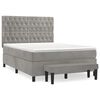 vidaXL Box spring postel s matrac&iacute; světle &scaron;ed&aacute; 140x200 cm samet