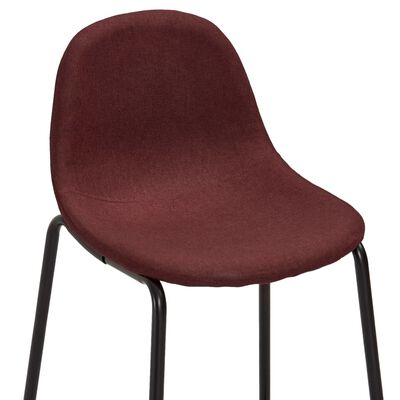 vidaXL Barové židle 6 ks vínové textil