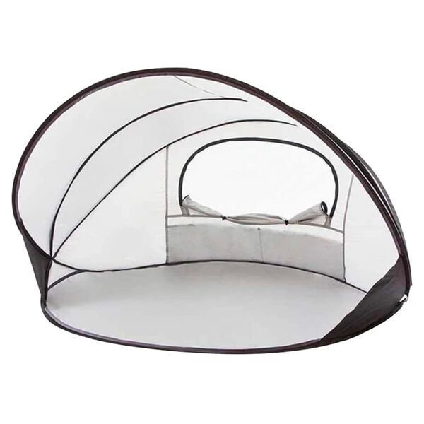 DERYAN Pl&aacute;žov&yacute; pop-up stan XXL 155 x 133 x 95 cm stř&iacute;brn&yacute;