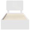 vidaXL R&aacute;m postele s čelo B&iacute;l&aacute; 90 x 190 cm kompozitn&iacute; dřevo