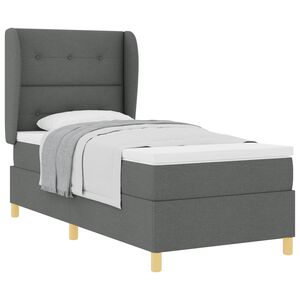 vidaXL Postel s boxspringem s matrac&iacute; Tmavě &scaron;ed&aacute; 200 x 80 cm textil