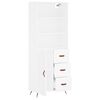 vidaXL Skř&iacute;ň highboard b&iacute;l&aacute; 69,5 x 34 x 180 cm kompozitn&iacute; dřevo