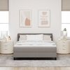 vidaXL Postel s boxspringem s matrac&iacute; s čelo Taupe 140 x 200 cm textil