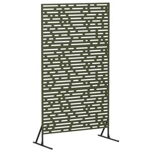 vidaXL Obrazovka pro soukrom&iacute; 100 x 50 x 180 cm Ocel Olivově zelen&aacute;