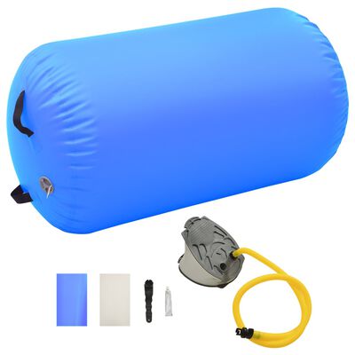 vidaXL Nafukovací cvičební válec s pumpou 100 x 60 cm PVC modrý