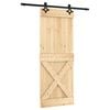 vidaXL Posuvn&eacute; dveře 80 x 210 cm Masivn&iacute; borov&eacute; dřevo (neupraven&eacute;)