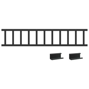 vidaXL Stře&scaron;n&iacute; z&aacute;chytn&iacute;k sněhu Čern&aacute; 100 x 2,5 x 20 cm Ocel