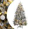 vidaXL Uměl&yacute; skl&aacute;pěc&iacute; v&aacute;nočn&iacute; stromek s 300 LED a koulemi 180 cm