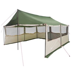 vidaXL Rodinn&yacute; stan Zelen&aacute; 450 x 400 x 265 cm Polyester a ocel