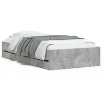 vidaXL Rám postele se zásuvkami betonově šedý 100 x 200 cm kompozit