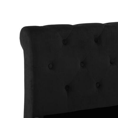 vidaXL Rám postele černý samet 160 x 200 cm