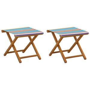 vidaXL Dekorativn&iacute; křeslo 2 pcs Masivn&iacute; eukalyptov&eacute; dřevo V&iacute;cebarevn&yacute;