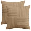 vidaXL Povlak na pol&scaron;t&aacute;ř 2 pcs ALMELO Hněd&aacute; 35 x 35 cm man&scaron;estr