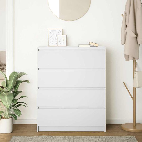 vidaXL Př&iacute;born&iacute;k b&iacute;l&yacute; 80x35x99 cm kompozitn&iacute; dřevo