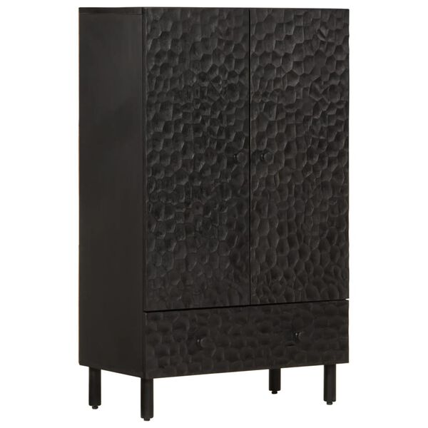 vidaXL Skříň highboard černá 60x33x100 cm masivní mangovníkové dřevo