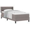 vidaXL Postel boxspring s matrací s matrací s čelo Taupe 100 x 200 cm