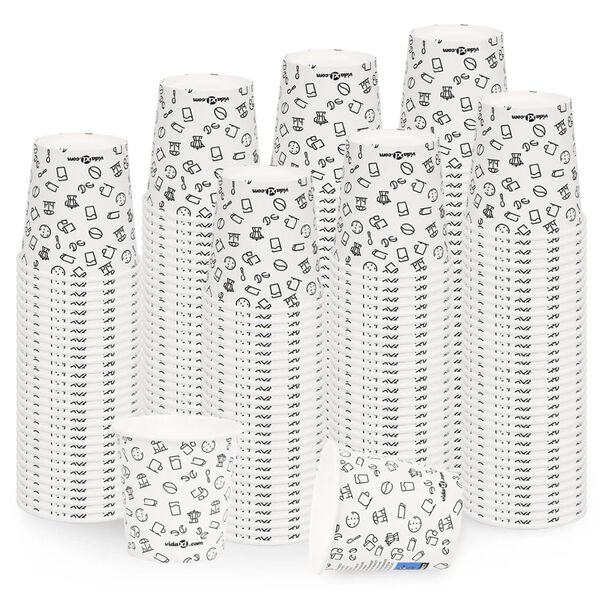 vidaXL Pap&iacute;rov&eacute; kel&iacute;mky na k&aacute;vu 120 ml 250 ks b&iacute;ločern&eacute;