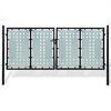 vidaXL Čern&aacute; jednokř&iacute;dl&aacute; plotov&aacute; branka 300 x 125 cm