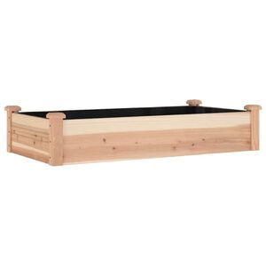 vidaXL Zahradn&iacute; vyv&yacute;&scaron;en&yacute; z&aacute;hon s vložkou 120x60x25 cm masivn&iacute; jedle