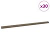vidaXL Schodov&eacute; hrany 30 pcs Hněd&aacute; 67 x 3.5 x 3 cm Hlin&iacute;k